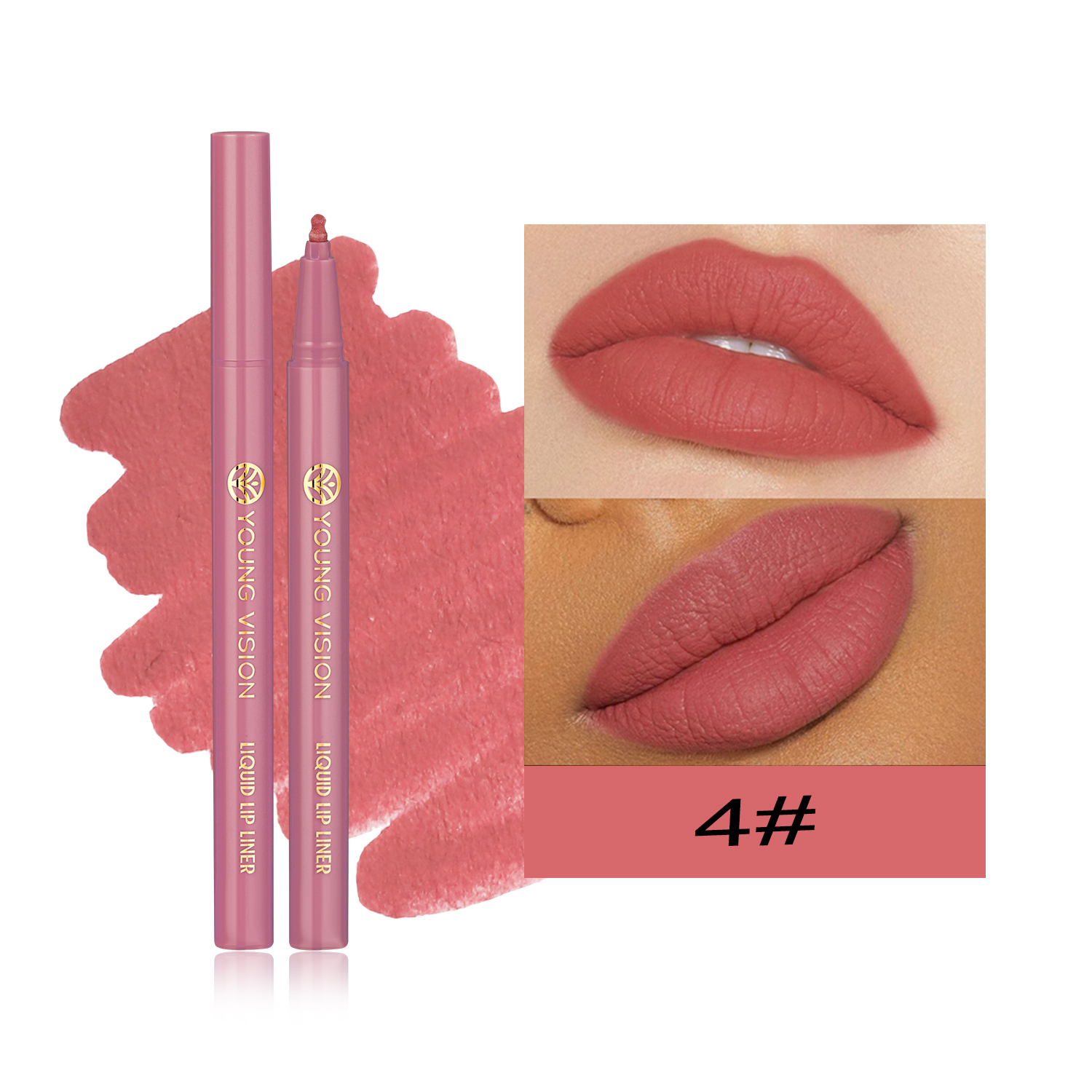 12 color matte liquid lipliner sponge gourd head fog surface bare color waterproof lip glaze red pen — image 8