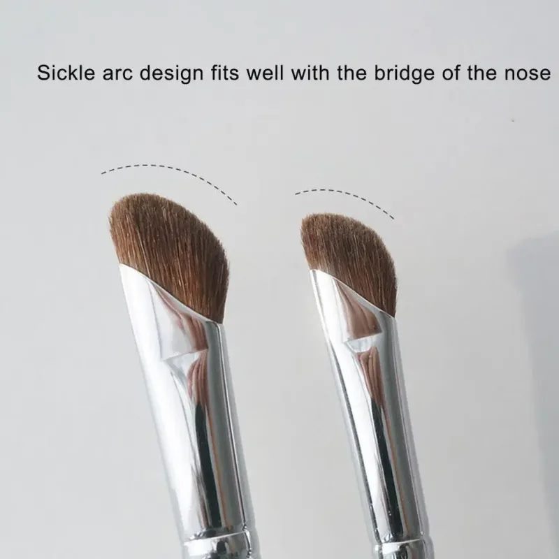 Pennello professionale per contorno naso angolato Pennello piatto per ombra naso Ombreggiatura precisa Pennelli per trucco per contorno del ponte nasale