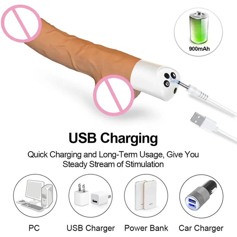 Y-Pao 自動加熱推力假陽具震動器強力伸縮按摩器附吸力底座遙控成人玩具 18+ — image 5