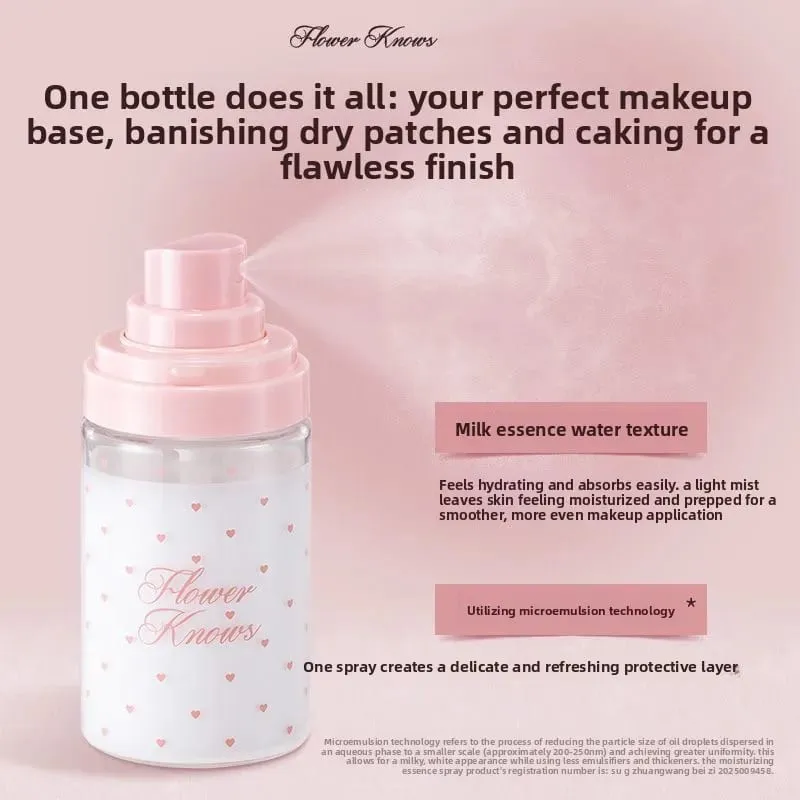 Flower Knows Makeup Hydratační esence Fixační sprej Produkty pro péči o pleť Primer Hydratační mlha na obličej Celodenní hydratační sprej — image 4