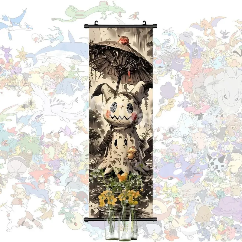 Poster stampato Anime Opere d'arte da parete Gengar Immagini Charizard Dipinto su tela Pikachu Appeso Pergamene Home Room Decor — image 20