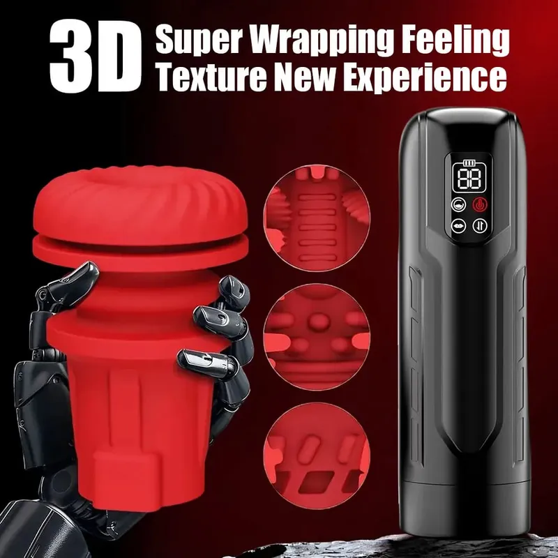 Männlicher Masturbator, Penispumpe mit 9 Saug- und Stoß-Heizmodi, Stroker-Blowiob-Maschine, LCD-Display, Sexspielzeug für Erwachsene für Männer — image 6