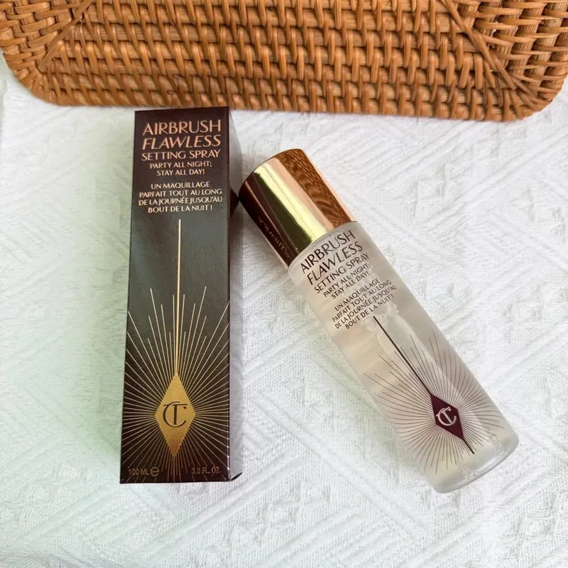 Charlotte Tilbury Airbrush Flawless Finish Smoothing Pore-blurring Makeup CT Limited Edition Silver Disk Setting Powder เครื่องสำอาง — image 16
