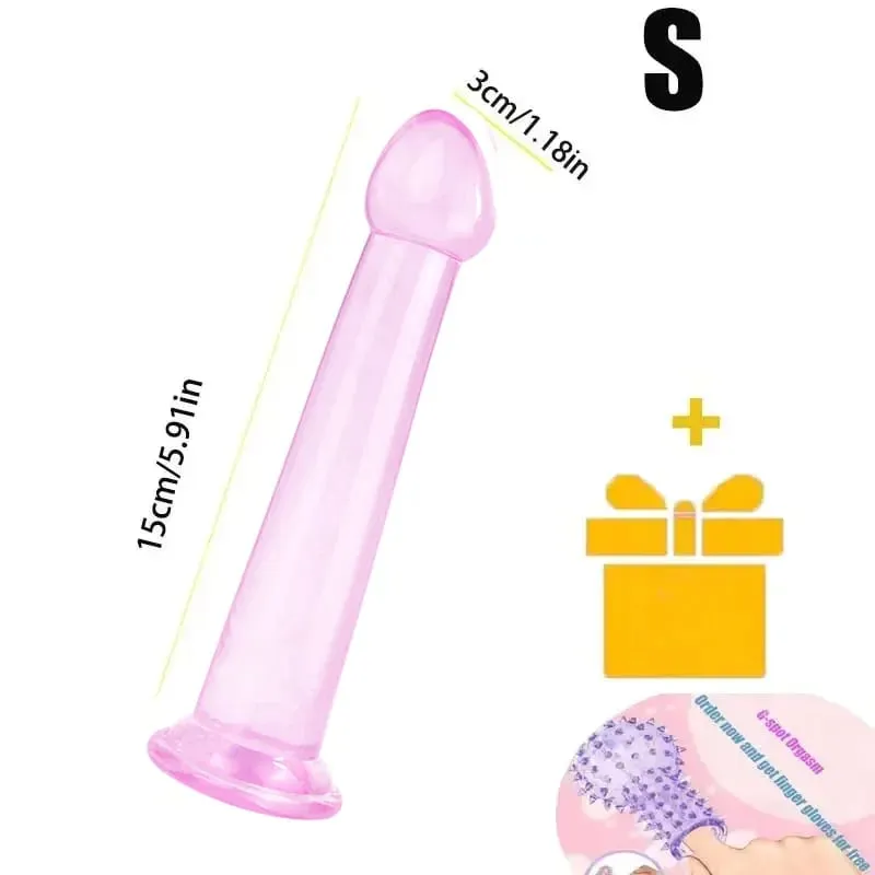 Dildo realistico trasparente Forte ventosa senza vibratore Masturbatore per donne Pene realistico anale Giocattoli del sesso per le donne Sex Shop 18 — image 17