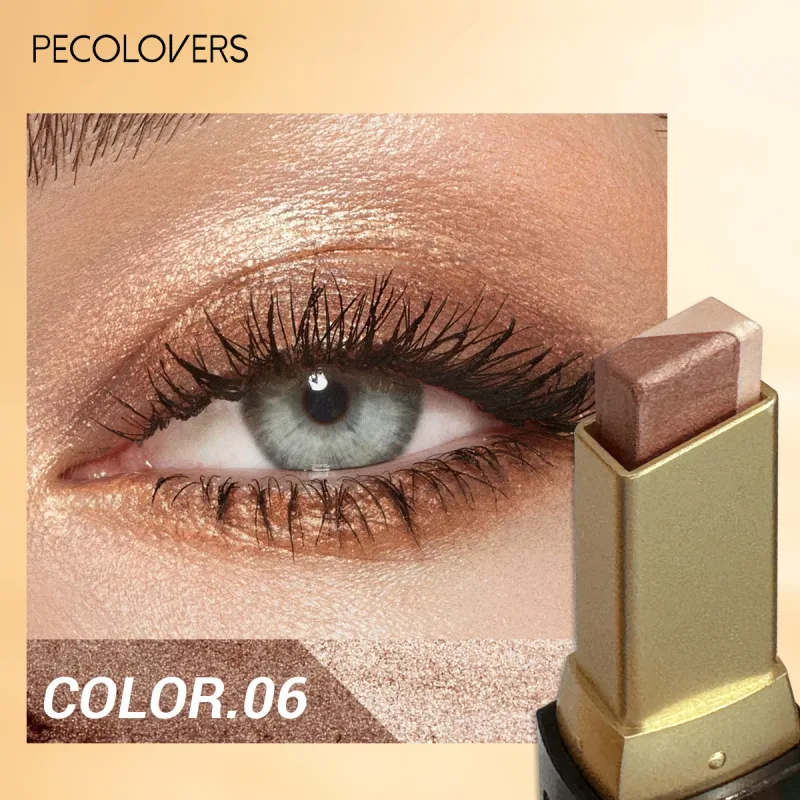 1Pc Dual-Color Eyeshadow Stick Blendable Eye Color For Daily Makeup Brown And Pink Cosmetic Eye Makeup Product — image 10