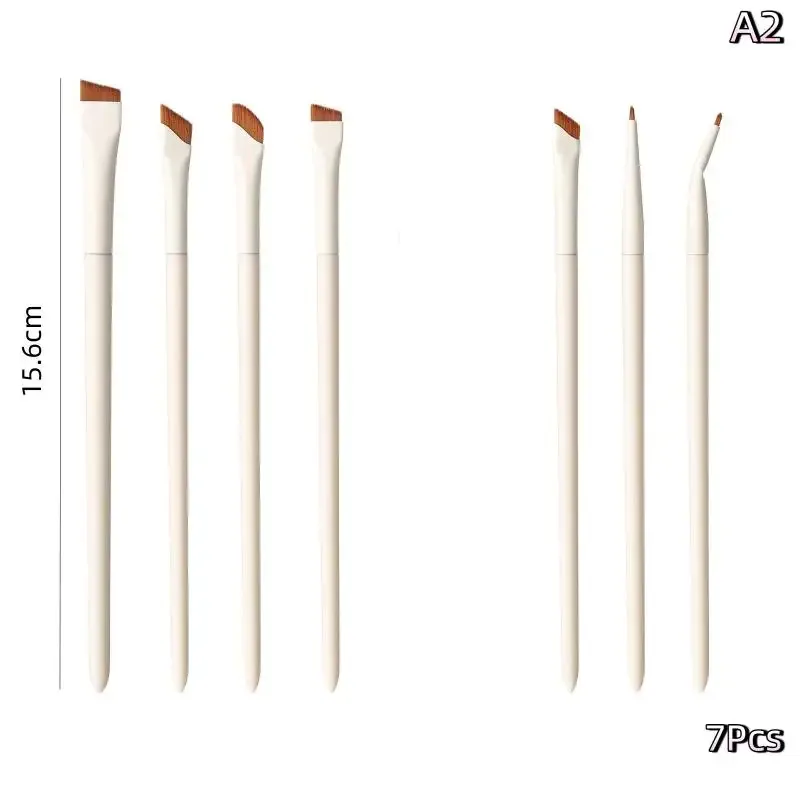 【SA】1/3/7/9 Pennelli per trucco occhi Set Pennello per eyeliner a lama Testa obliqua Pennello per ombretto ultrafine Pennello per dettagli adatto per il trucco — image 8