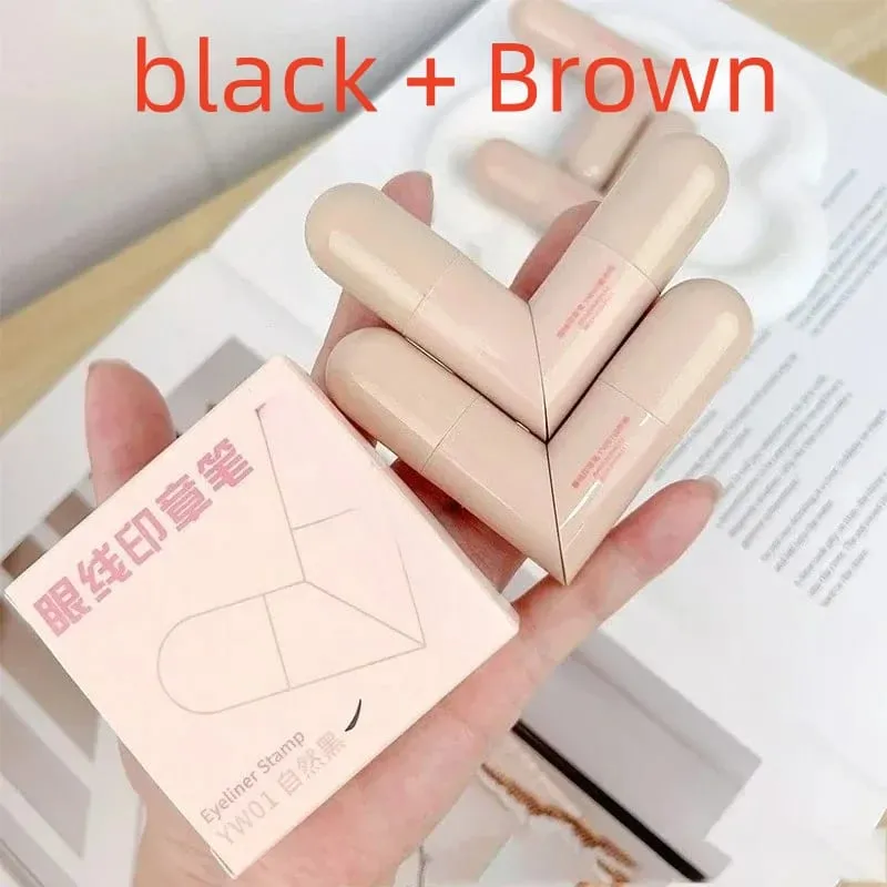 Tampon eye-liner intégré à Double aile imperméable, résistant à la sueur et longue durée, facile à utiliser pour les débutants, pochoir de maquillage paresseux — image 8