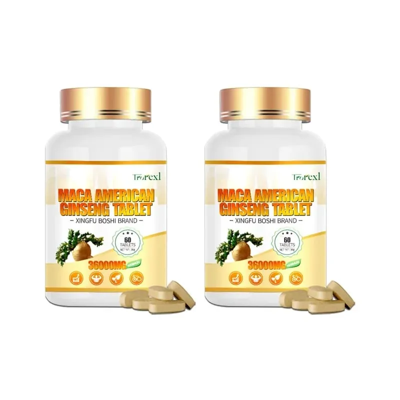 Biologisch Maca-wortelpoeder met ginseng-extractsupplement voor de gezondheid van mannen en vrouwen - Veganistische pillen voor het vergroten van de potentie — image 8