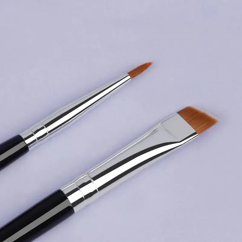 3 pezzi combinati pennelli per dettagli linea labbra ultrasottile pennello per linea occhi pennello per correttore contorno sopracciglia pennelli per trucco palpebra inferiore — image 4