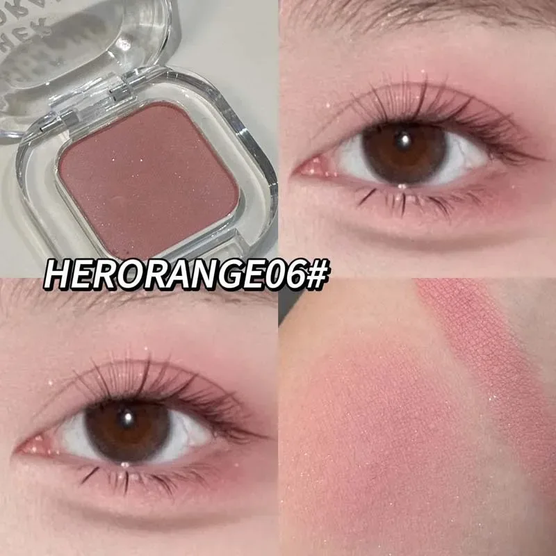 Red Brown Monochrome Eyeshadow Eyeliner Powder Palette Silky Matte Coral Red Lying Silkworm Eyeliner Waterproof Aegyo-sal Makeup — image 9