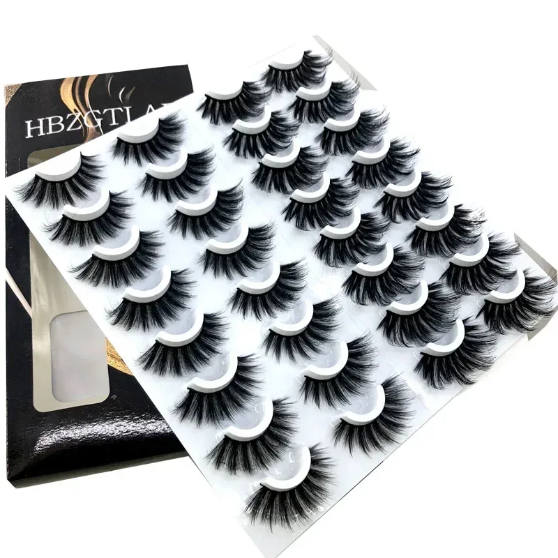 16 Pairs 3D Mink Hair False Eyelashes Natural/Thick Long Eye Lashes Wispy Makeup Beauty Extension Tools — image 9