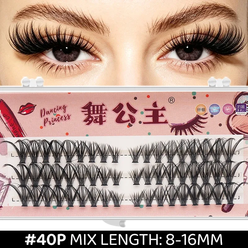 3 linhas diy grosso individual cluster extensões de chicote segmentado natural lash clusters estilo olho auto-enxerto cílios maquiagem — image 9