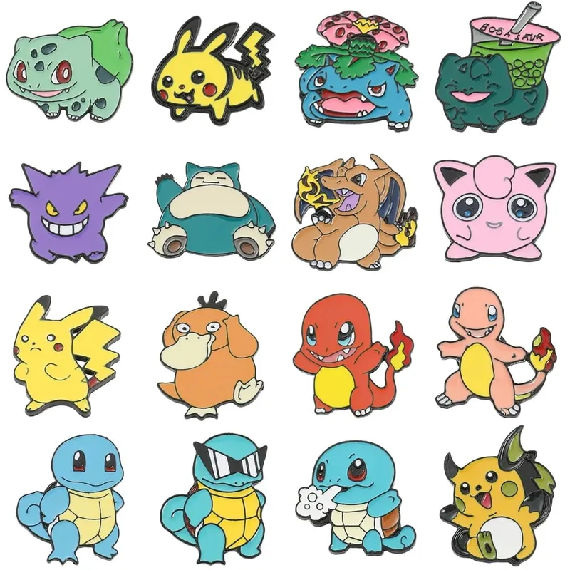 Wholesale Kawaii Pikachu Gengar Eevee Lapel Pins for Backpacks Enamel Pin Cute Brooches Badges Jewelry Fans Gifts — image 1