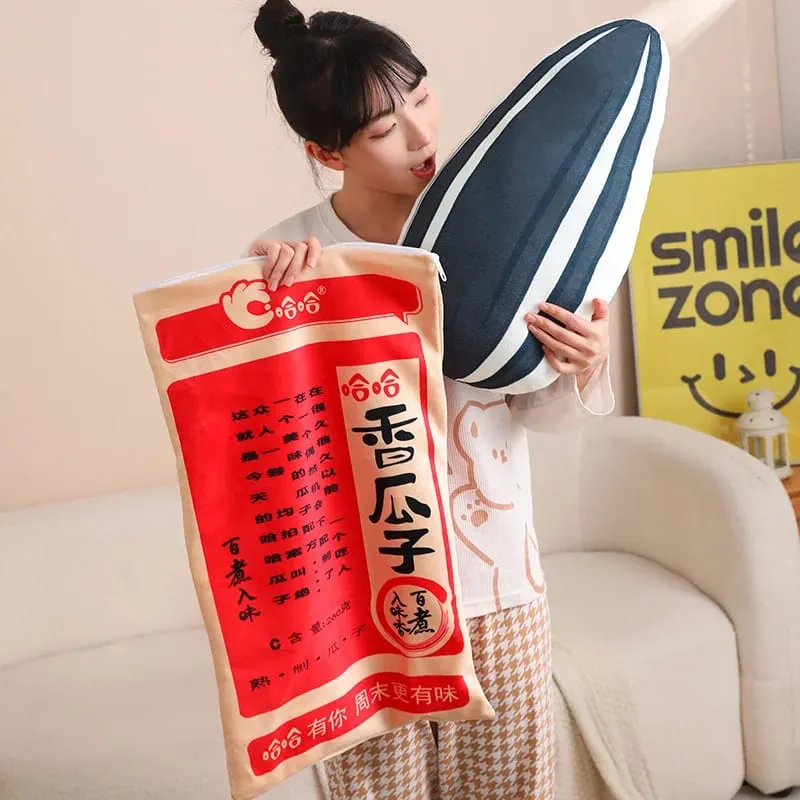 New Giant Size Simulation Chinese Bag Of Melon Seed Plush Toys Soft Soothing Pillow Mattress For Kids Family Funny Toys For Kids — image 10