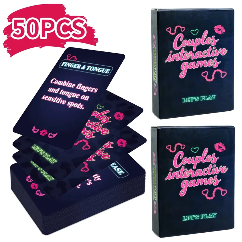 50 Stücke Paar Spielkarten Interaktive Lustige Gesprächskarten Erwachsene Verbessern Beziehung Unterhaltung Kartenspiel Geschenk