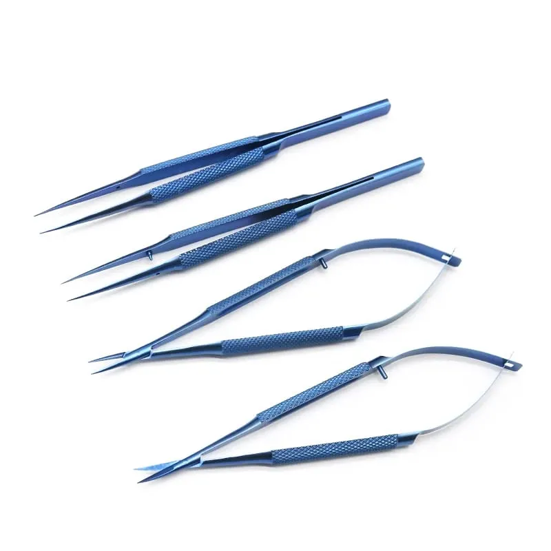 4 Pieces/set Of Ophthalmic Microsurgery Instruments 12/16/18cm Scissors+Needle Holder+tweezers Stainless Steel Surgical Tools — image 6