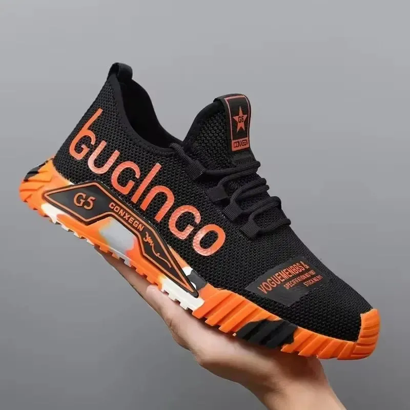 Palestra Nuove scarpe da ginnastica da passeggio stringate vulcanizzate Comode scarpe casual resistenti all'usura Scarpe da passeggio estive in rete Moda traspiranti — image 6