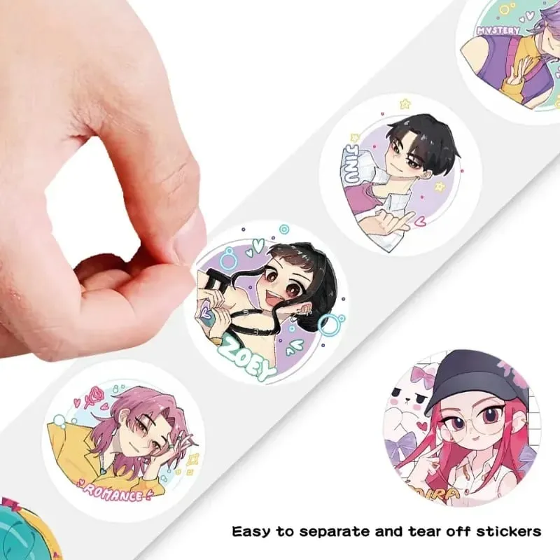 ใหม่ 500pcsRoll อะนิเมะยอดนิยม KPop สติกเกอร์ Tiger Theme DIY กันน้ำสำหรับสมุดภาพโทรศัพท์สเก็ตบอร์ดแล็ปท็อป Decor — image 3
