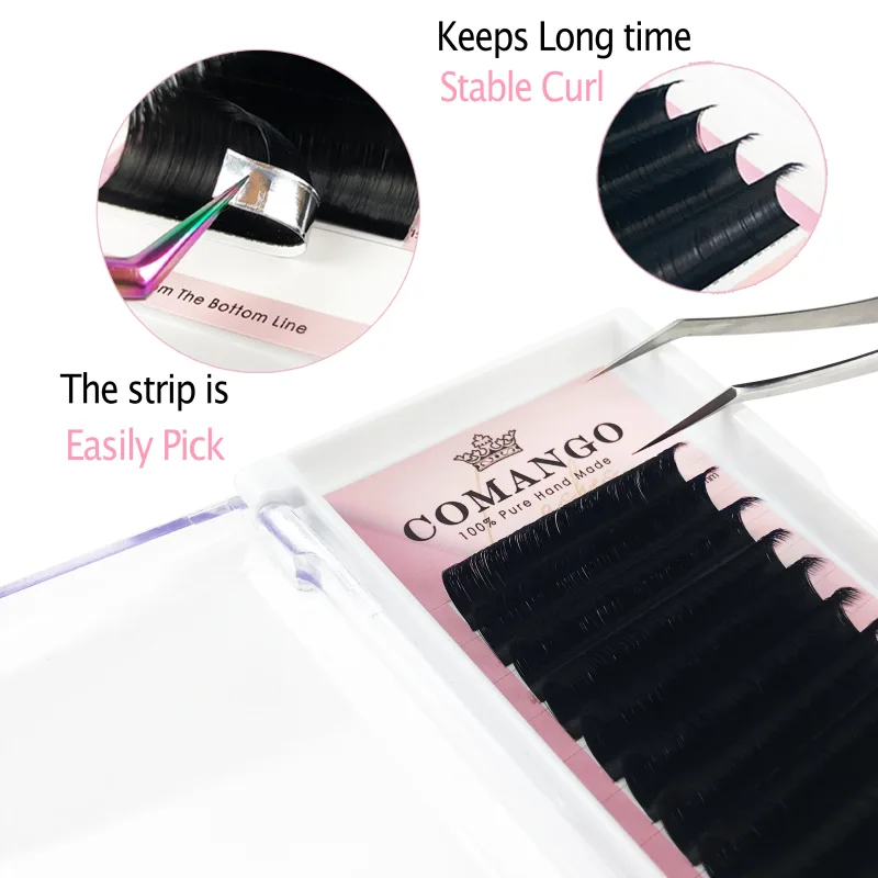 CoMango Easy Fan Lashes rozszerzenie DIY 2d/3d/4d/10d Faux Mink kwitnące przedłużanie rzęs 0.03/0.05/0.07 makijaż rzęs — image 6