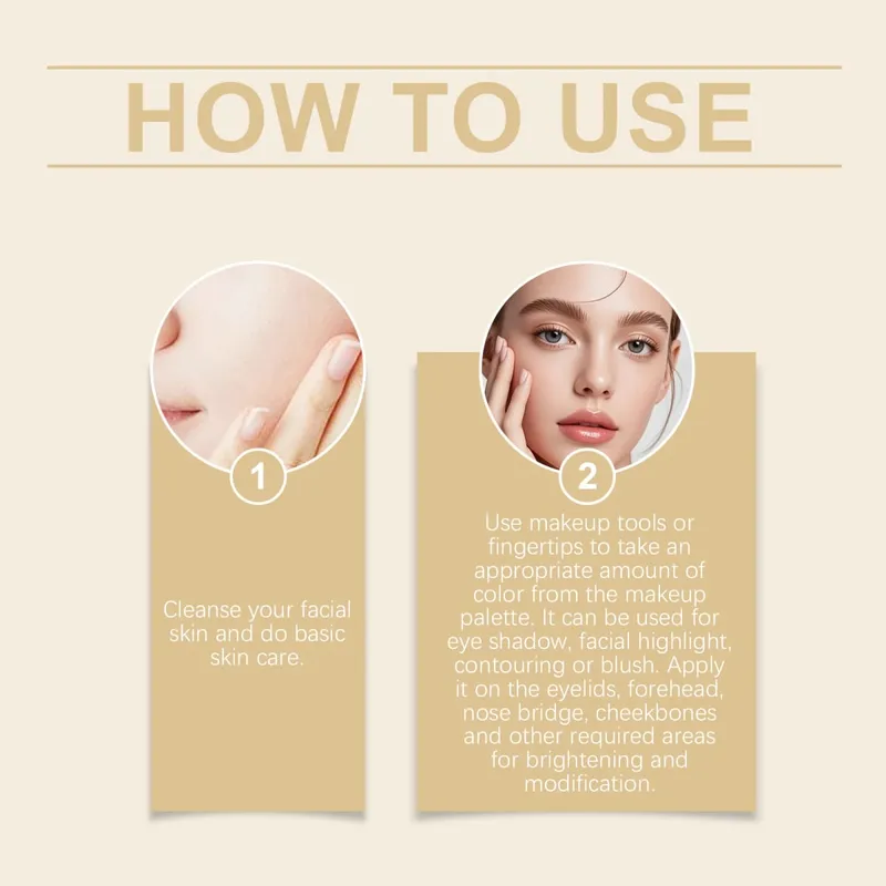 Paletka makeupu Zvýrazňovač očních stínů Blush Bronzer All-in-One Paletka na obličej Třpytivá matná cestovní velikost kosmetická sada Vánoční dárek — image 7
