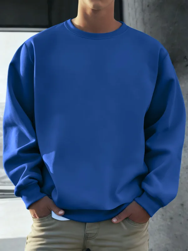 Effen zachte truien Straat herfst Comfortabele fleece hoodies Kantoorjogging Losse sweatshirts Casual basics Dagelijkse streetwear voor mannen — image 3