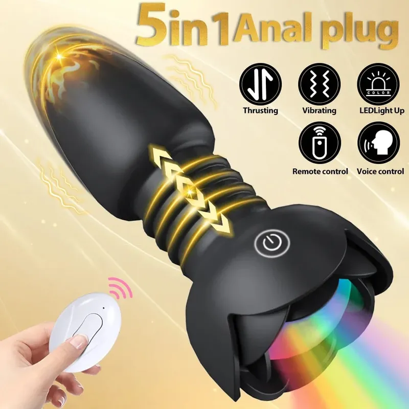 Anal Plug Teleskop Sex Spielzeug für Männer Fernbedienung Butt Plug Prostata Massagegerät Weibliche Vagina Masturbato Erwachsene Anal Sex Spielzeug 18 — image 2