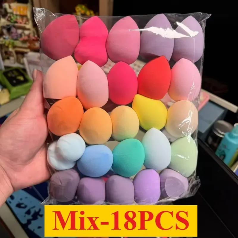 סט ספוג איפור 4/7/18 חלקים מתאים ליישום אבקת קרם BB נוזלי איפור ביצה יבש רטוב כפול פודר פאף ילדה — image 11