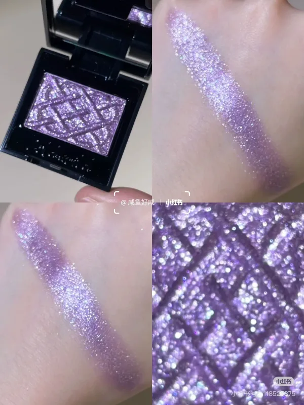 Coldnwild ombretto monocromatico glitter fine luccichio viola bianco blu trasparente trucco occhi con finitura satinata