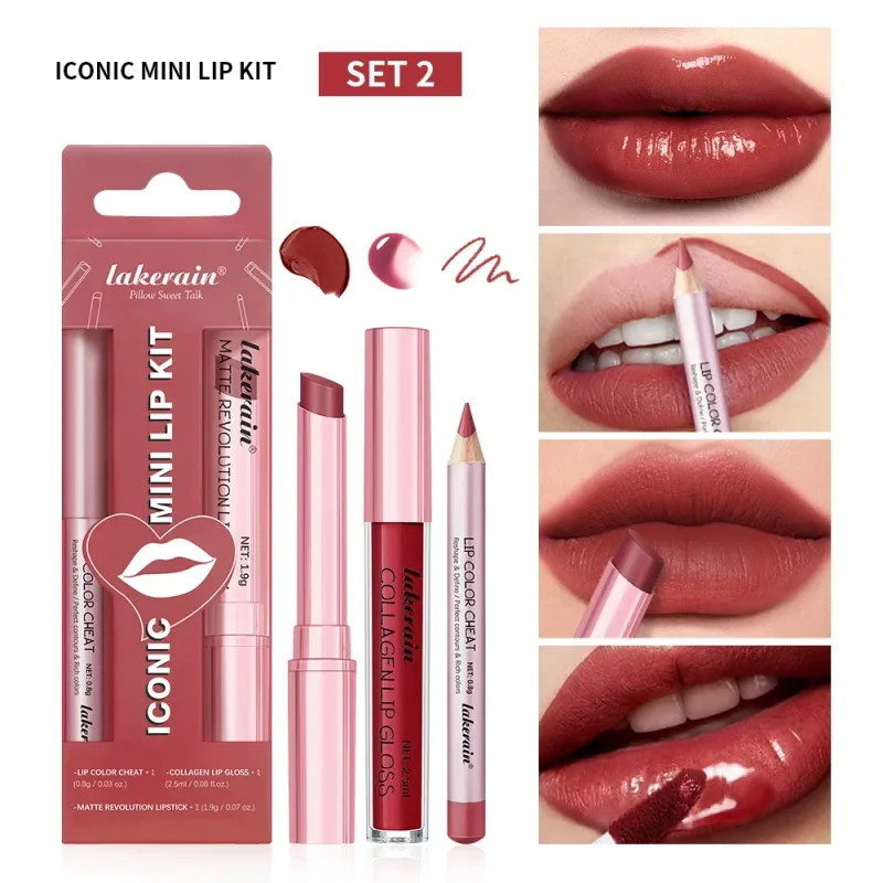Ensemble de rouge à lèvres en velours imperméable, longue durée, résistant aux taches, noir, liquide, pour maquillage gothique d'halloween — image 8