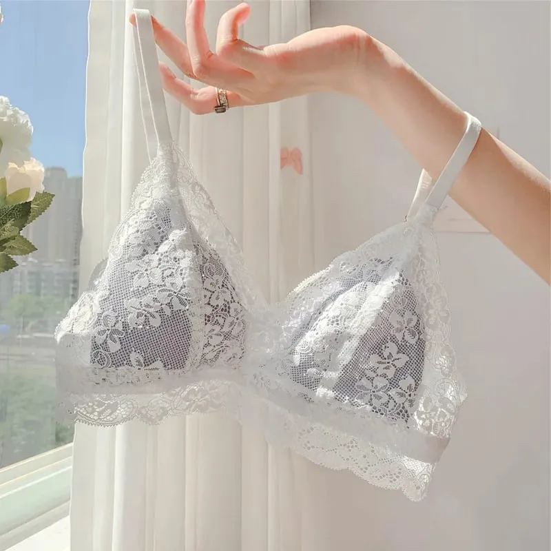 French Summer Bralette – bezdrátová push-up podprsenka pro malý hrudník, ultra tenké trojúhelníkové košíčky a sexy sada spodního prádla a sexy tushy — image 3