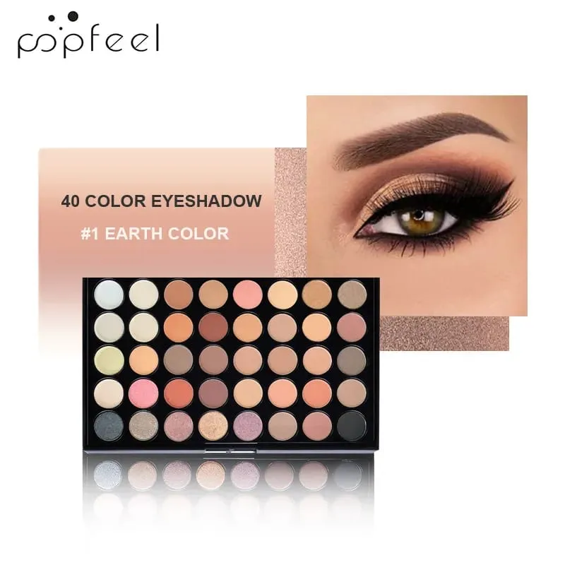 Professional Eye Makeup Set: Eyeshadow Palette Eyeliner Brow Pencil Mascara +8 Makeup Brushes - Perfect for Beginners — image 4