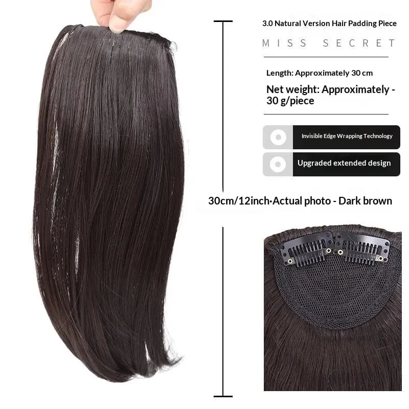 Women's Synthetic High - Crown Hair Topper Clip - In Invisible Design Natural - Looking Volume - Boosting for Thinning Hair — image 12