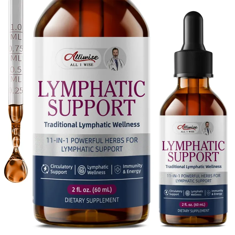 Alliwise Lymphatic Health Support Drops 11 in1 Herbal Compound Formula Καθαρισμός σώματος & Αναζωογόνηση Πεπτική Υποστήριξη Λεμφική Αποτοξίνωση — image 7