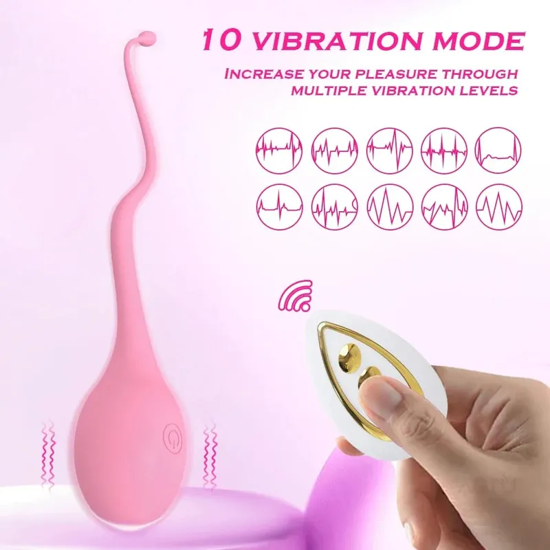 Vibratore vaginale telecomandato per le donne Stimolatore del clitoride del capezzolo Indossare il punto G vibrante Massaggiatore dell'uovo di amore Giocattoli del sesso per adulti — image 2