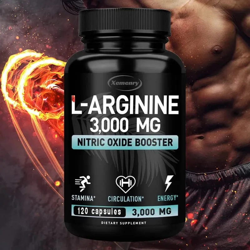 L-Arginine 3000 mg – pour la force énergétique et le soutien de l'endurance pendant l'exercice | Masse musculaire sans OGM — image 2