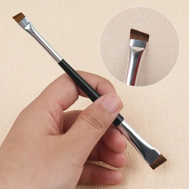 5/10pcs Double End Eyebrow Brush Eyeliner Angled Flat Head Blade Eye Liner Brow Contour Blending Makeup Brushes Make Up Tool — image 4