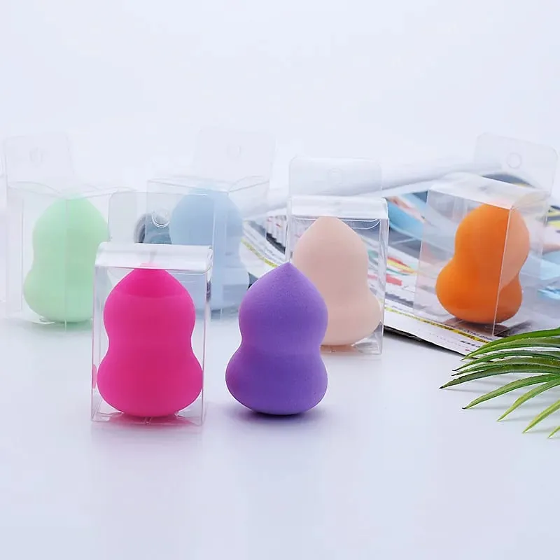 50 pezzi con logo personalizzato morbida spugna per trucco non in lattice fondotinta con etichetta privata spugna per bellezza spugna per trucco multicolore fai da te — image 4