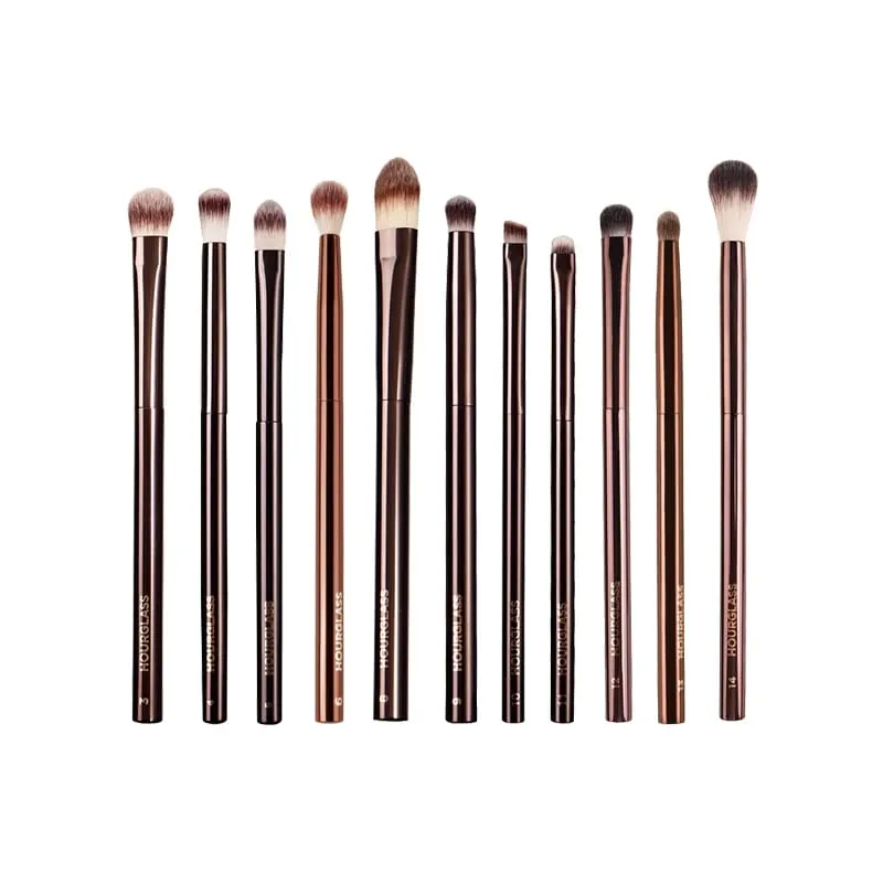 1pc Hourglass Powder Contour Berus solek Pemerah Pipi Bedak Berus solek pemegang logam Concealer Bronzer high end dengan kotak — image 3