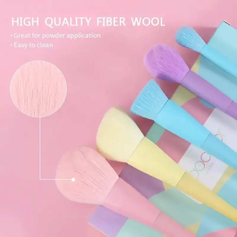 17 Color Multi-Color Makeup Brushes Macaron Color Brushes Eyeshadow Foundation Makeup Brush Set Colorful Makeup Tools Full Set — image 2