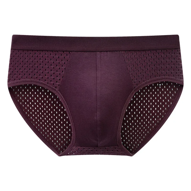 Sous-vêtements pour hommes, culotte triangulaire fine et respirante, slip en soie glacée, en maille, pantalon d'angle carré Sexy pour Shorts, 1/4 pièces