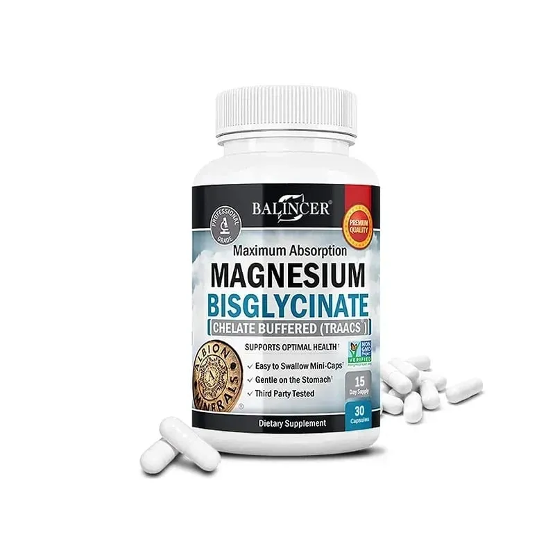 Magnesium Bisglycinate - for Muscle Nerve Sleep Joints Bones Immune & Energy - High Absorption Vegetarian 120 Capsules