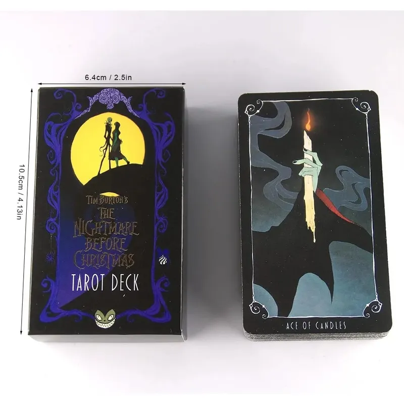 10,3*6cm Fortune Nightmare Before Christmas Stolní hra Taort Sortilege High Magic Tarot Deck Rider Waite — image 6