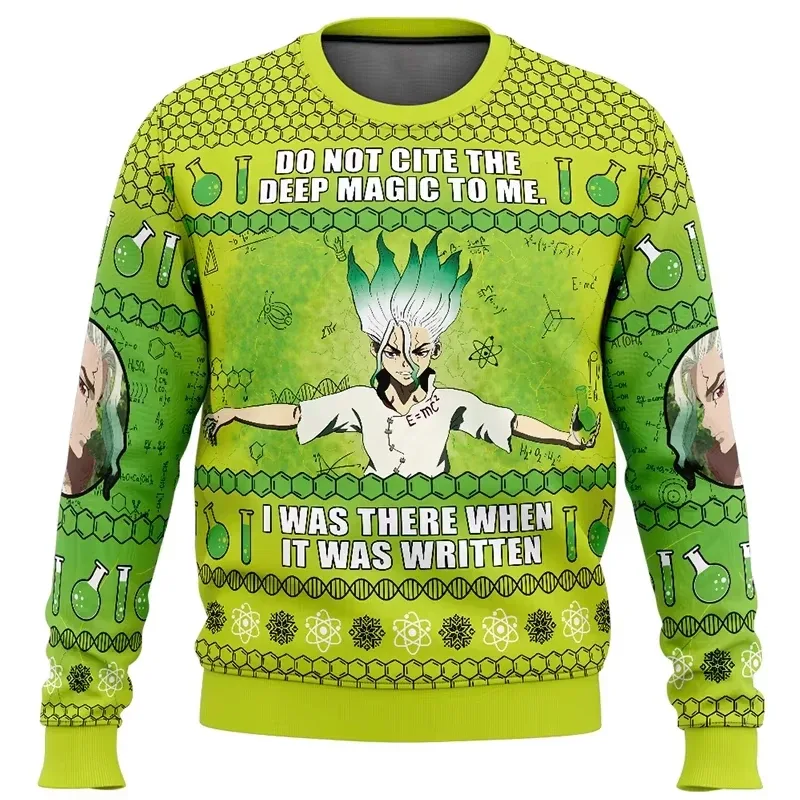 Novo suéter da moda, successo de vendas, com estampa de Natal do Dr. Stone, présente de Natal gravé pour les hommes et les femmes, m