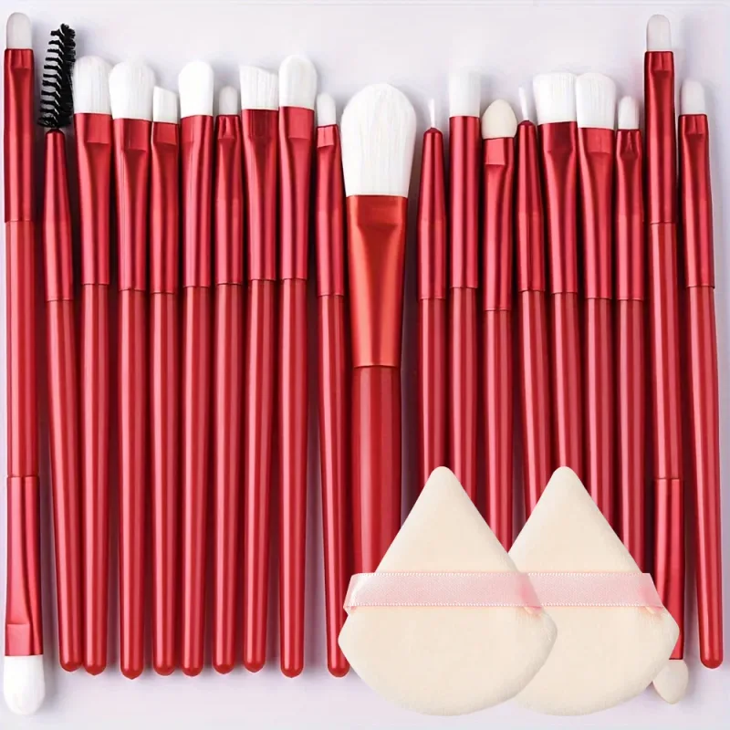 Conjunto de pincéis de maquiagem, 20 peças, sombra, corretivo, base, corretivo, pincel de mistura, macio, fofo, ferramenta de beleza feminina, kit de pincéis de maquiagem