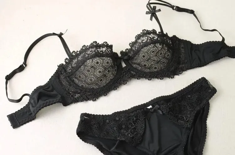 Ensemble de Lingerie d'été en dentelle blanche, soutien-gorge Ultra fin, respirant, maille transparente, Sexy, décolleté en V, Push Up, sans fil, sous-vêtements pour femmes — image 8