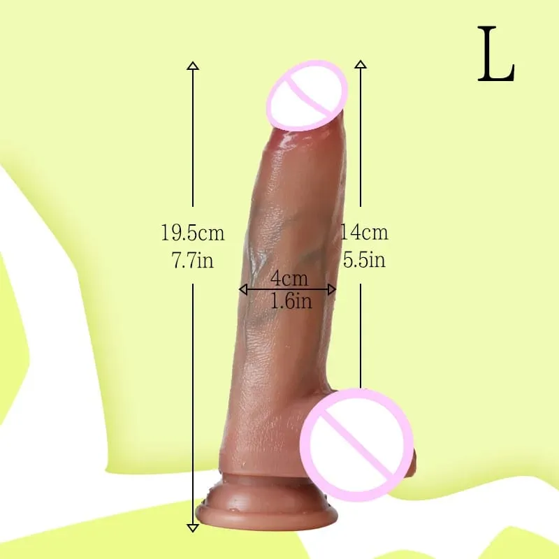 Dildo Realistik Zakar Silikon 6/7/9 Inci Dildo Besar dengan Cawan Sedut untuk Wanita Melancap Lesbain Mainan Seks Dubur untuk Dewasa — image 11
