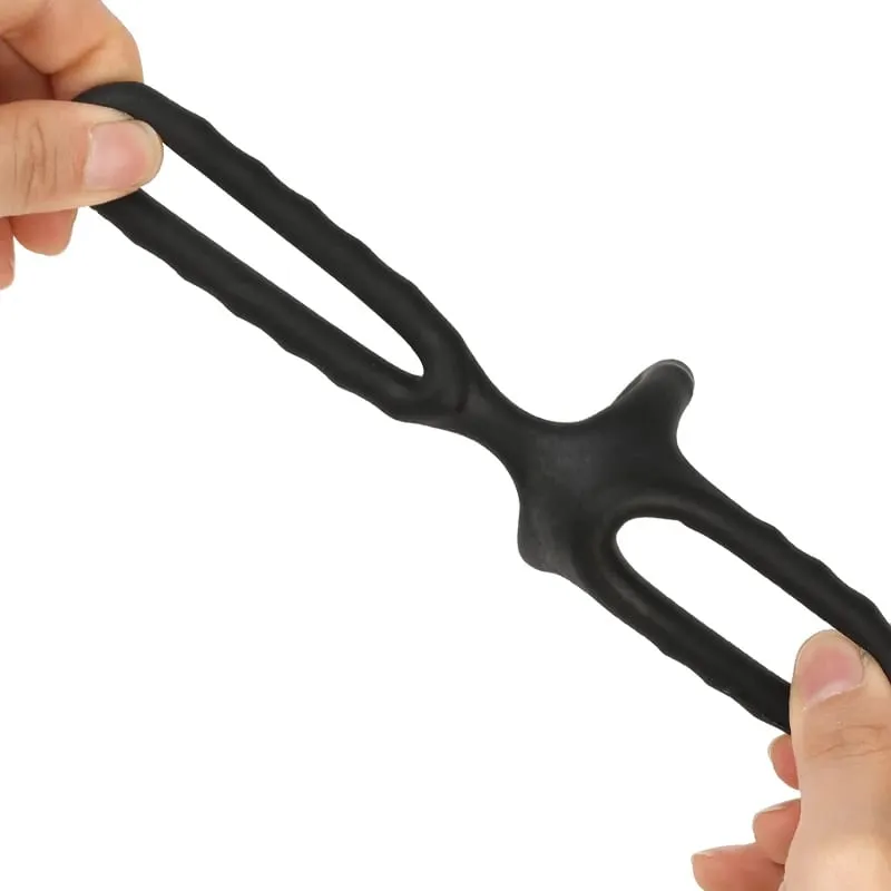 Elastisk penisring för män Gay Ejakulation Erektion Pung Bind Sexleksak Mjuk kuk Ring Man Dick Förstoringsring Vuxen Sexprodukt — image 4