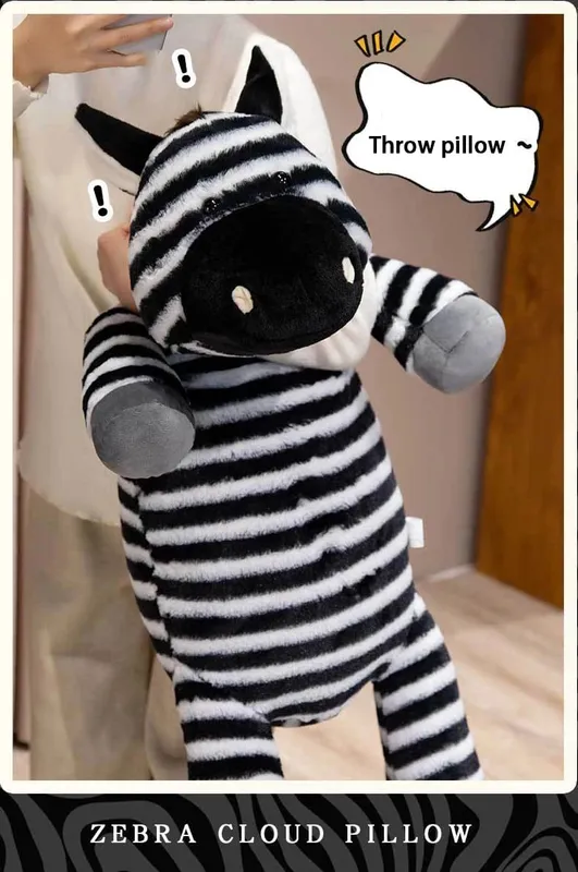 40/60/90cm plush toy zebra plush throw pillow sofa pillow sleeping pillow room decoration leg-hugging doll — image 8