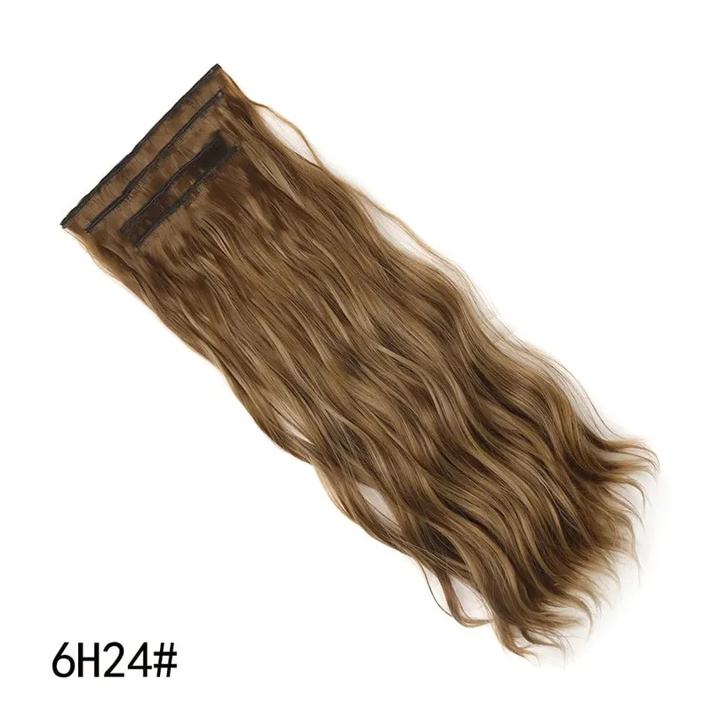 Jeedou Synthetic 4 Teile/satz Clip-in Strand Wellige Haarverlängerungen Lange Bouncy Lockige Haarteile Schwarz Braun Farbe für Frauen — image 14