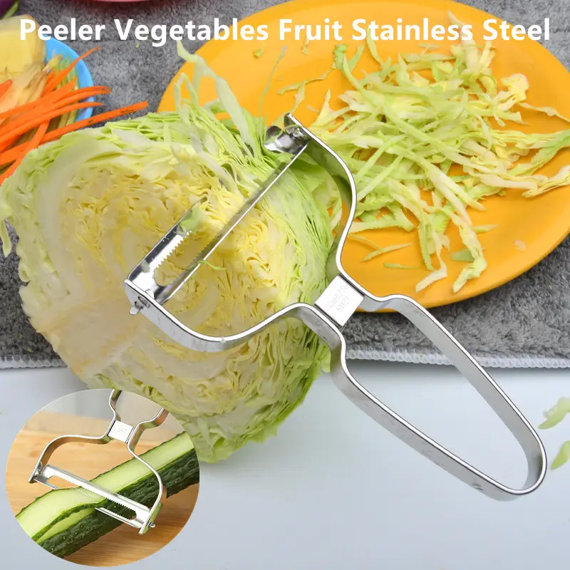 Éplucheur de légumes et de fruits, couteau en acier inoxydable, râpes à chou, trancheur de pommes de terre, accessoires de cuisine, outils de cuisine à bouche large — image 1